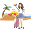 Lovepik_com-611292703-Travel girl selfie self-portrait illustration.png