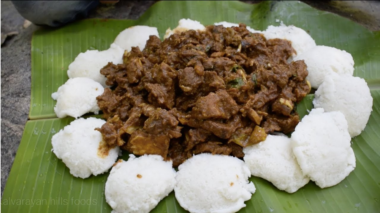 How to Prepare Mutton Gravy with idli | Small boy cooking mutton ...